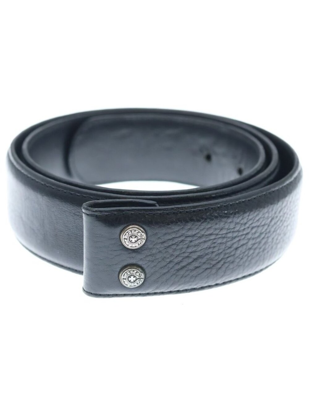 Chrome Hearts 1.5 Strap Scroll Rabe Roulis Betts Leather Belt Black